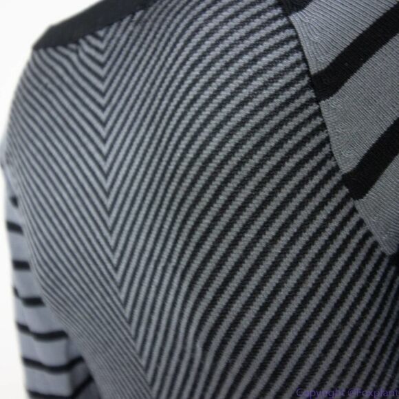 Tart black and grey stripe bodycon sweater dress, size XS - Picture 9 of 16